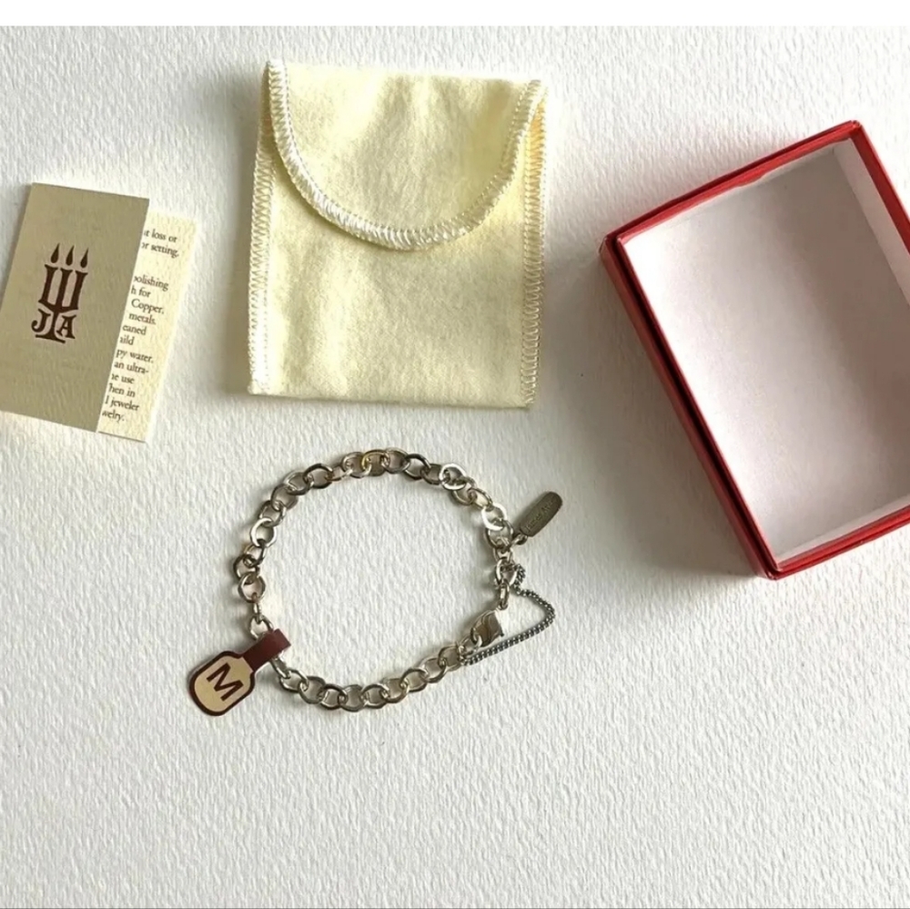 James Avery Forged Links Sterling Silver Bracelet New Safety Chain ~7” inches